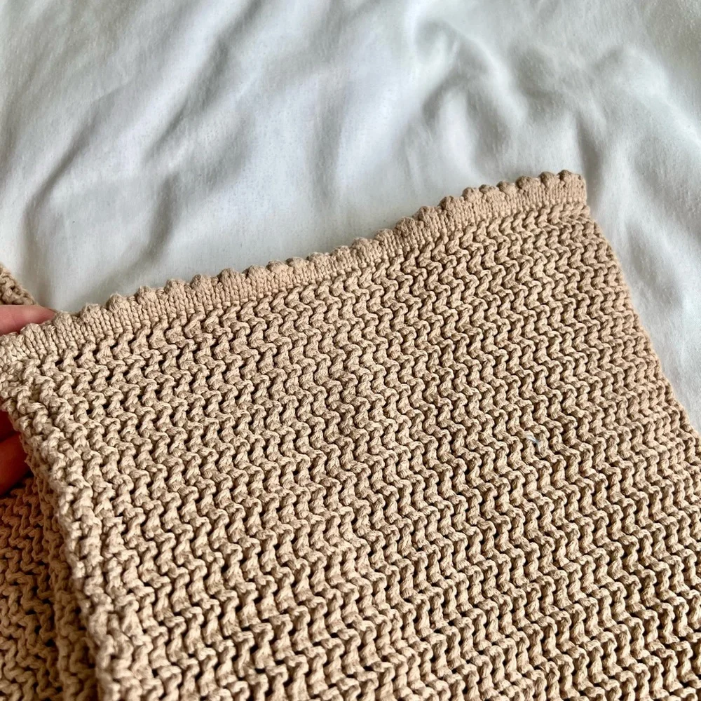 Reformation Beige Knit Cropped Pants - Picture 7 of 10